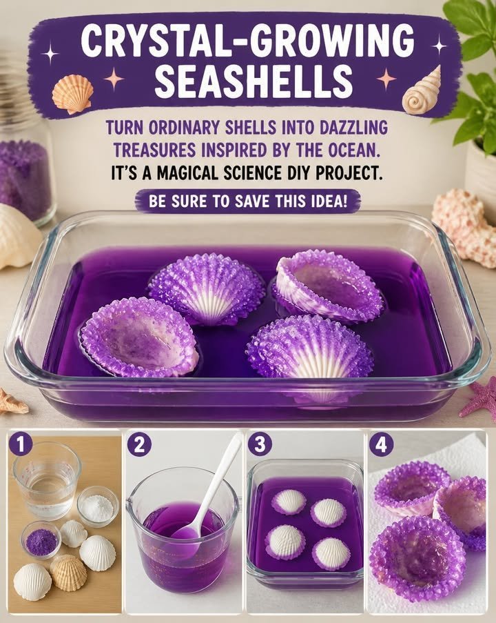 Crystal Seashells Transform Into Ocean Treasures