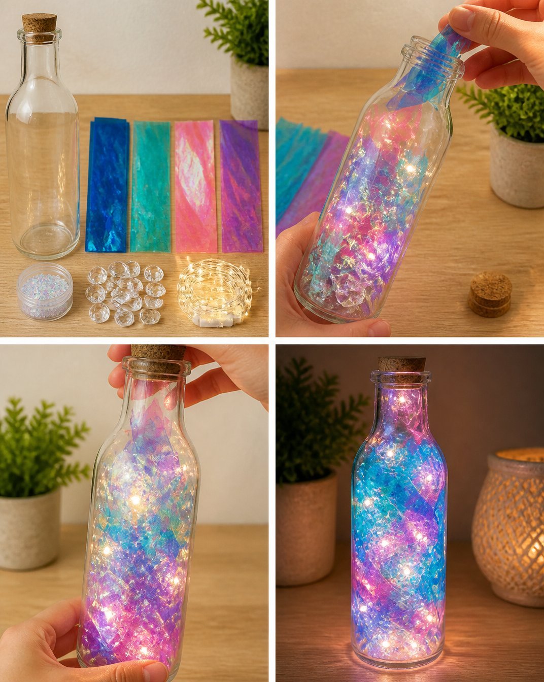 Glowing Aurora Bottle Lantern