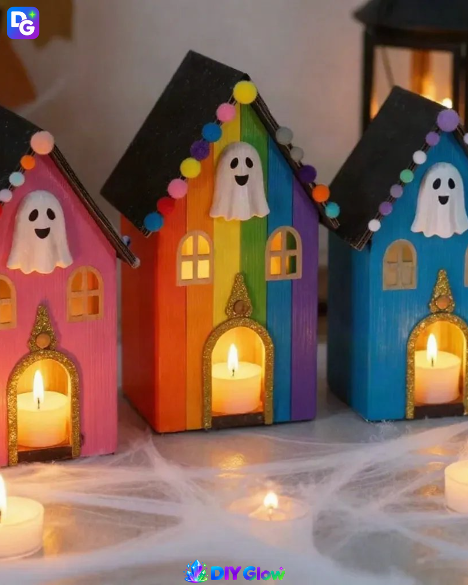 Create Your Own Rainbow Unicorn Haunted House Village