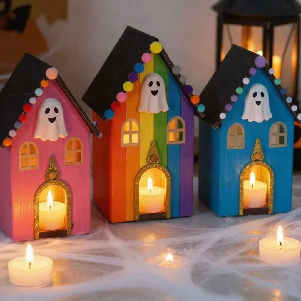 Create Your Own Rainbow Unicorn Haunted House Village