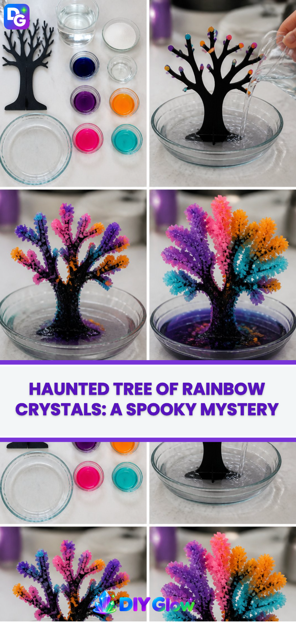 Haunted Tree of Rainbow Crystals: A Spooky Mystery