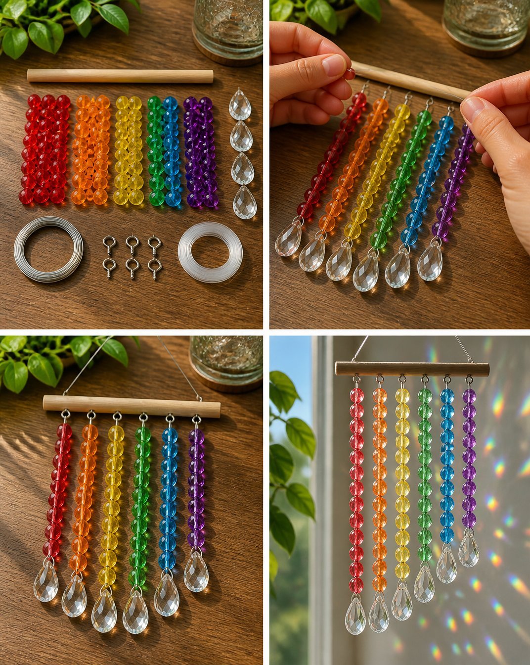 Rainbow Crystal Waterfall Suncatcher